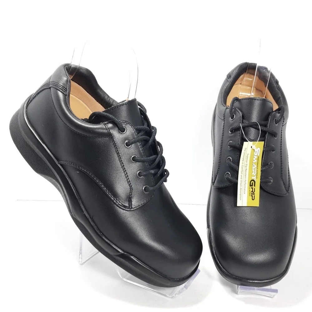 Apex Men's 1270 Ambulator Conform Black Leather Lace Shoes Men's Size 9.5 W- NEW